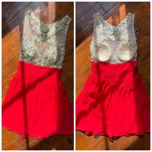 Red Mini Gem Dress